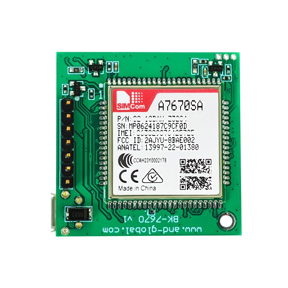 SIMCOM A7670SA 4G Module Cat 1 GSM GPS development Core Board TTL
