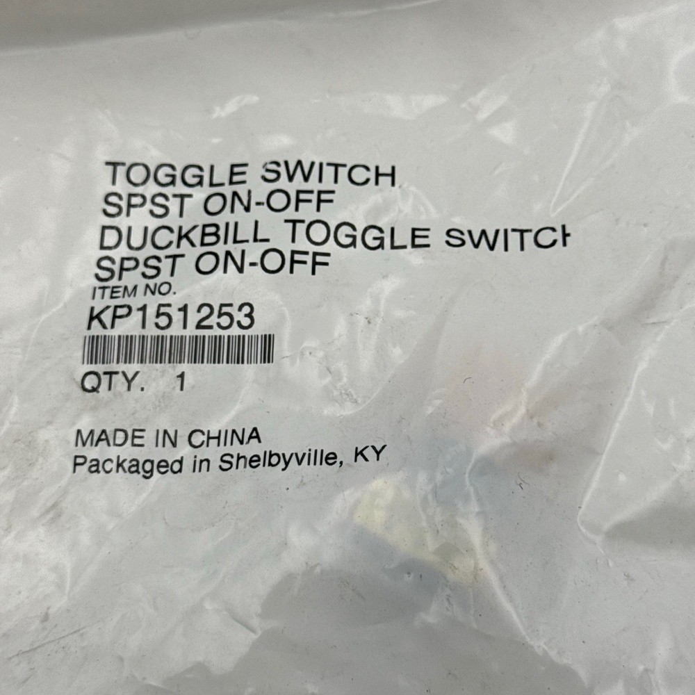 SPST ONOFF Toggle Switch Duckbill Type Item No KP151253