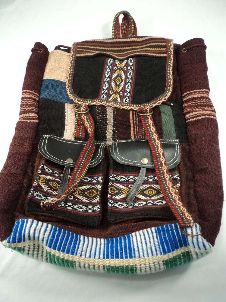Traditional Peruvian Hand Woven Tribal Backpack