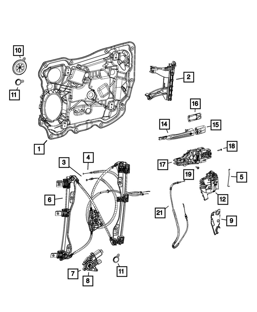 Genuine Mopar Access Cover Left 68249053AA