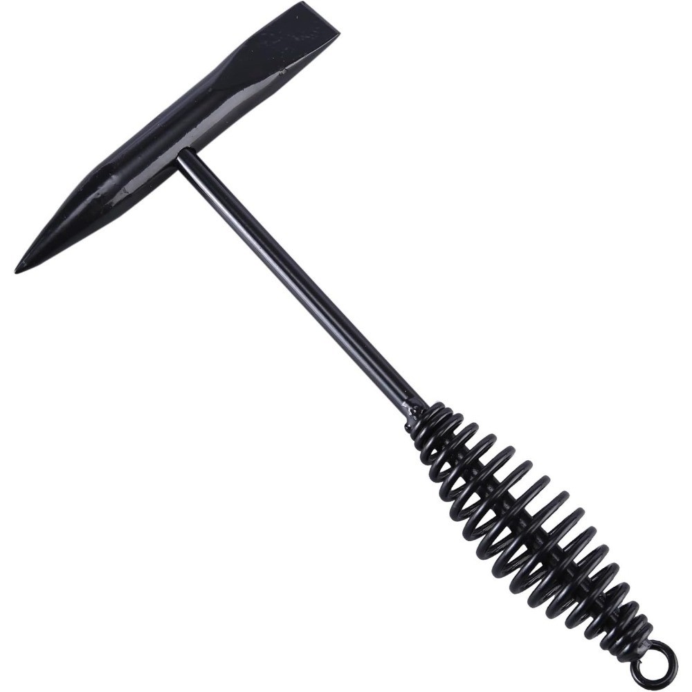 Welding Chipping Hammer with Coil Spring Handle Cone Vertical Chisel for Slag