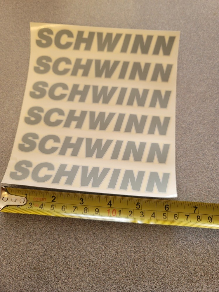 6 Schwinn Bicycle Decal Set