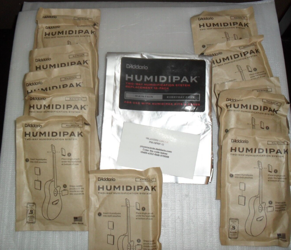DADDARIO Humidipak 2 WAY Maintain Replacement 12 PACK OPEN PACKAGE NEW