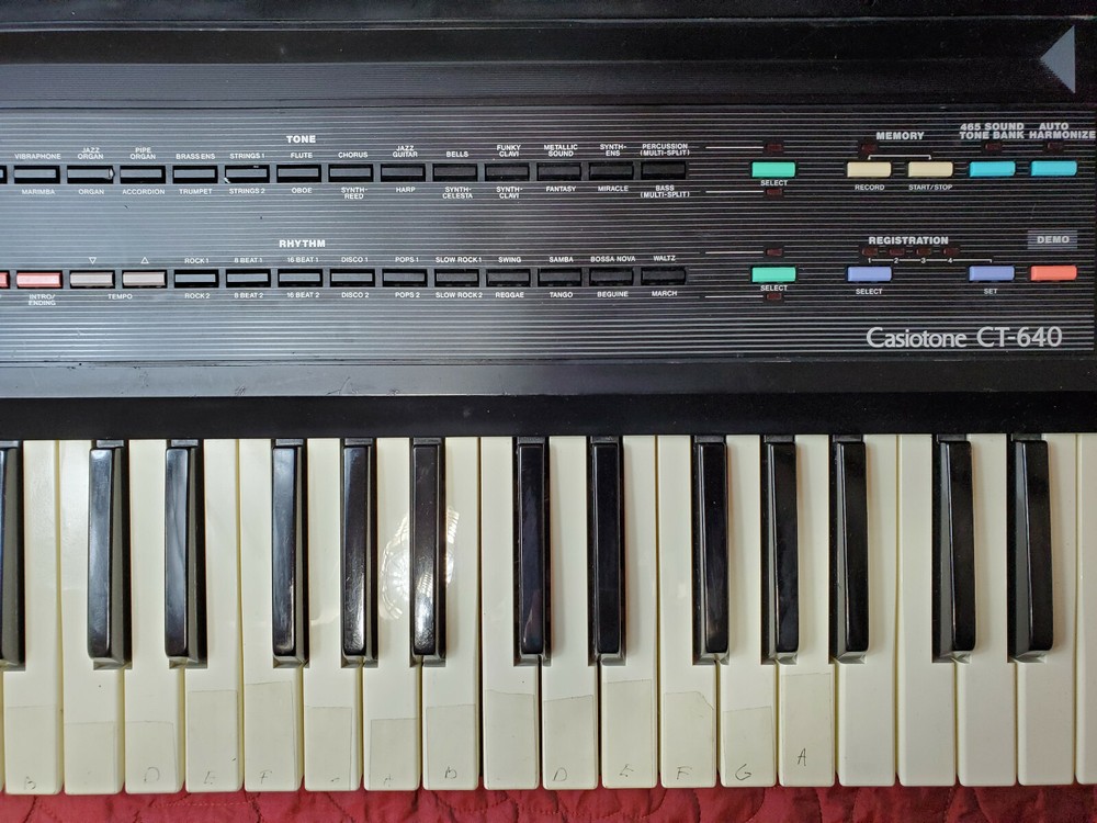 Vintage Casio Casiotone CT-640 Pulse Code Modulation Keyboard MIDI 465 Tone Bank