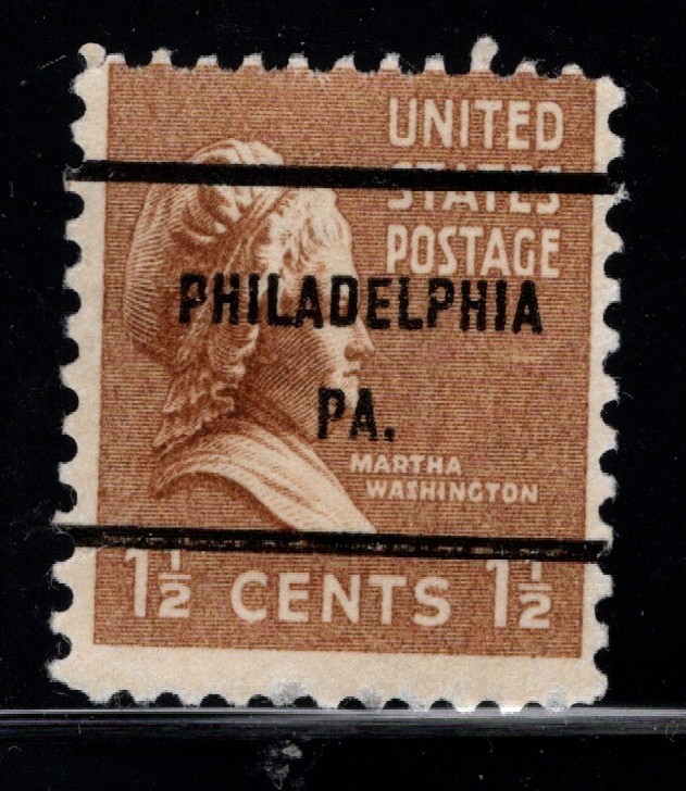 Centsational Precancel - 1 1/2¢ 1938 SN 805 Philadelphia PA - Type 61