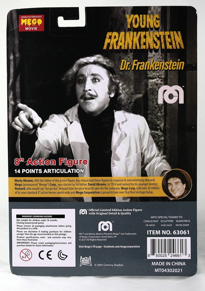 Mego Horror Young Frankenstein: Dr. Frankenstein 20 centimeters, Multicolor