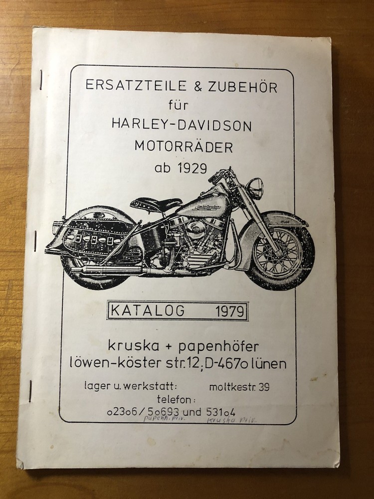Parts Catalog Harley-Davidson 1979