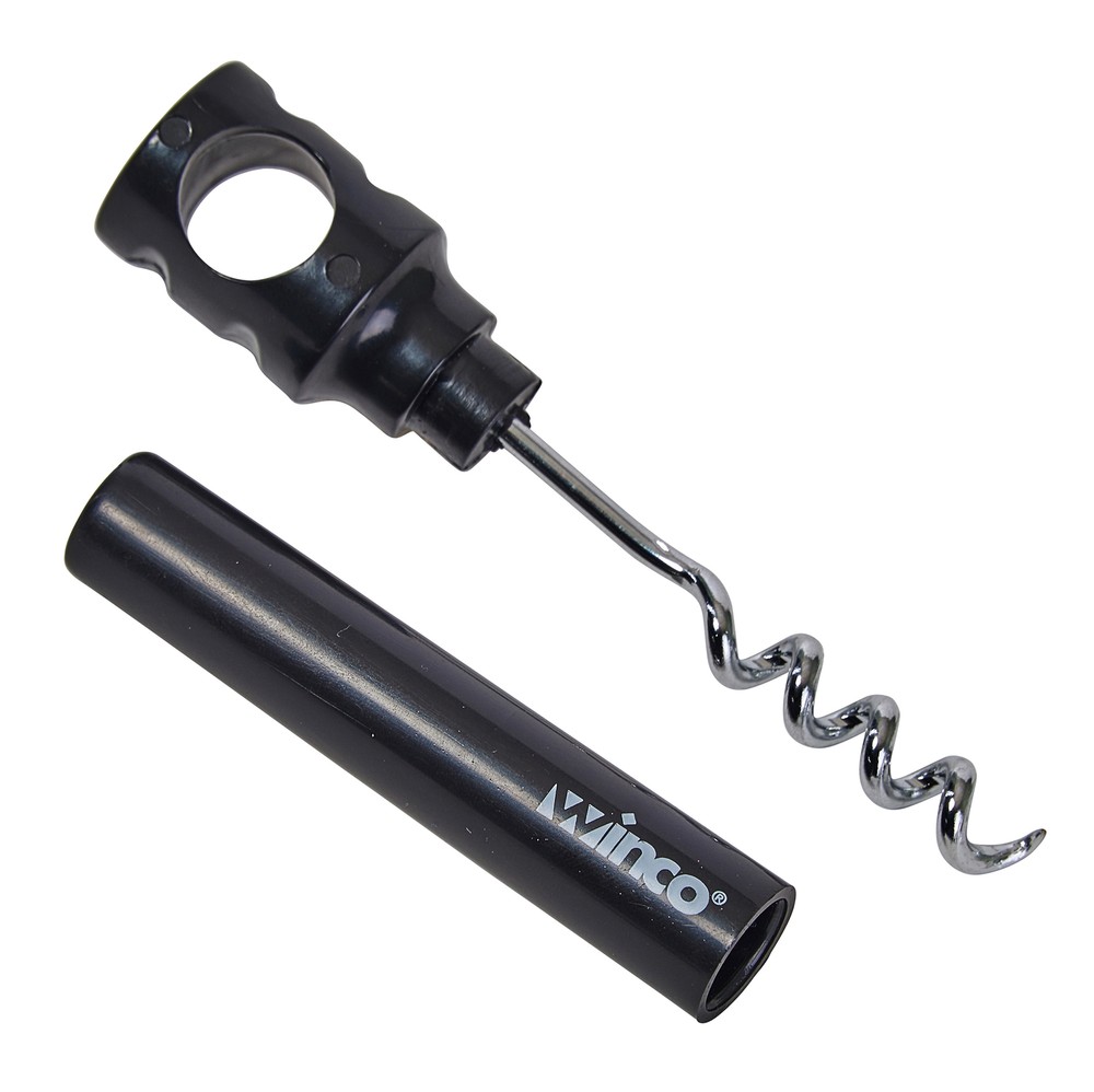 Cork screw, 2 pieces pack, Black (12 Pack)
