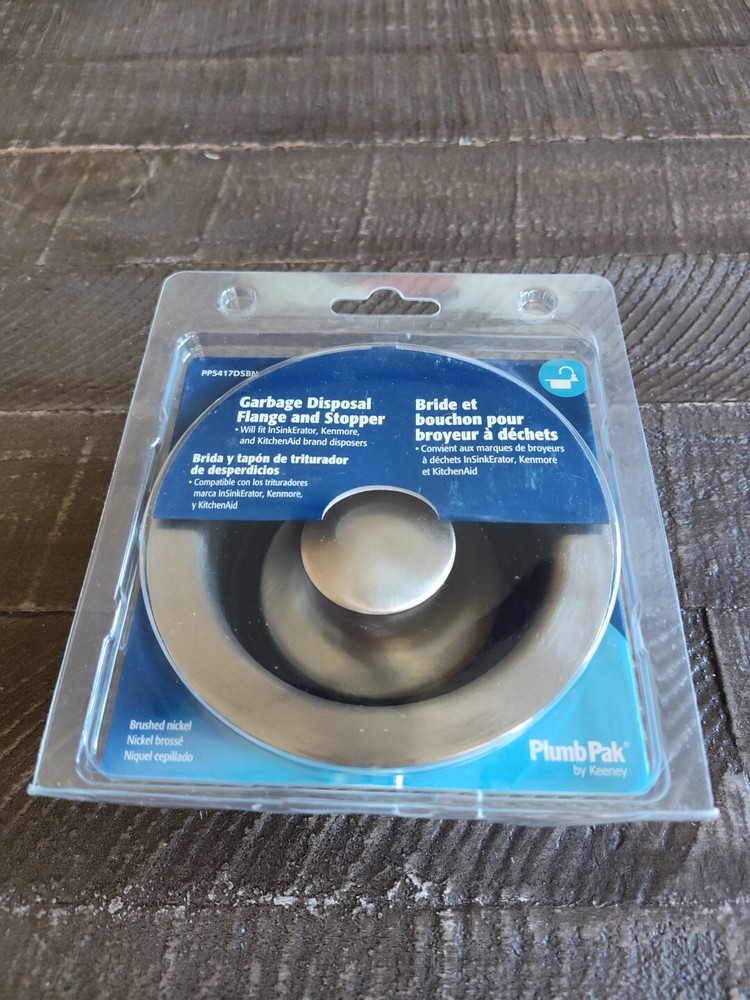 Plumb Pak Pp5417dsbn, Garbage Disposal Replacement Flange & Stopper, Brushed Nic