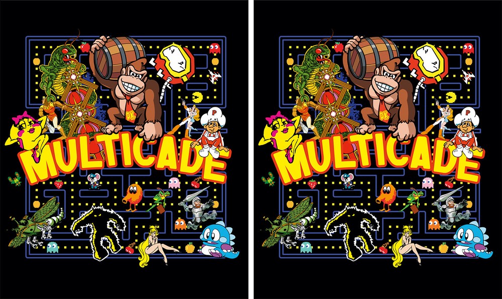 Mame Multicade Classics Side Art Arcade Cabinet Graphics Decals Stickers Set