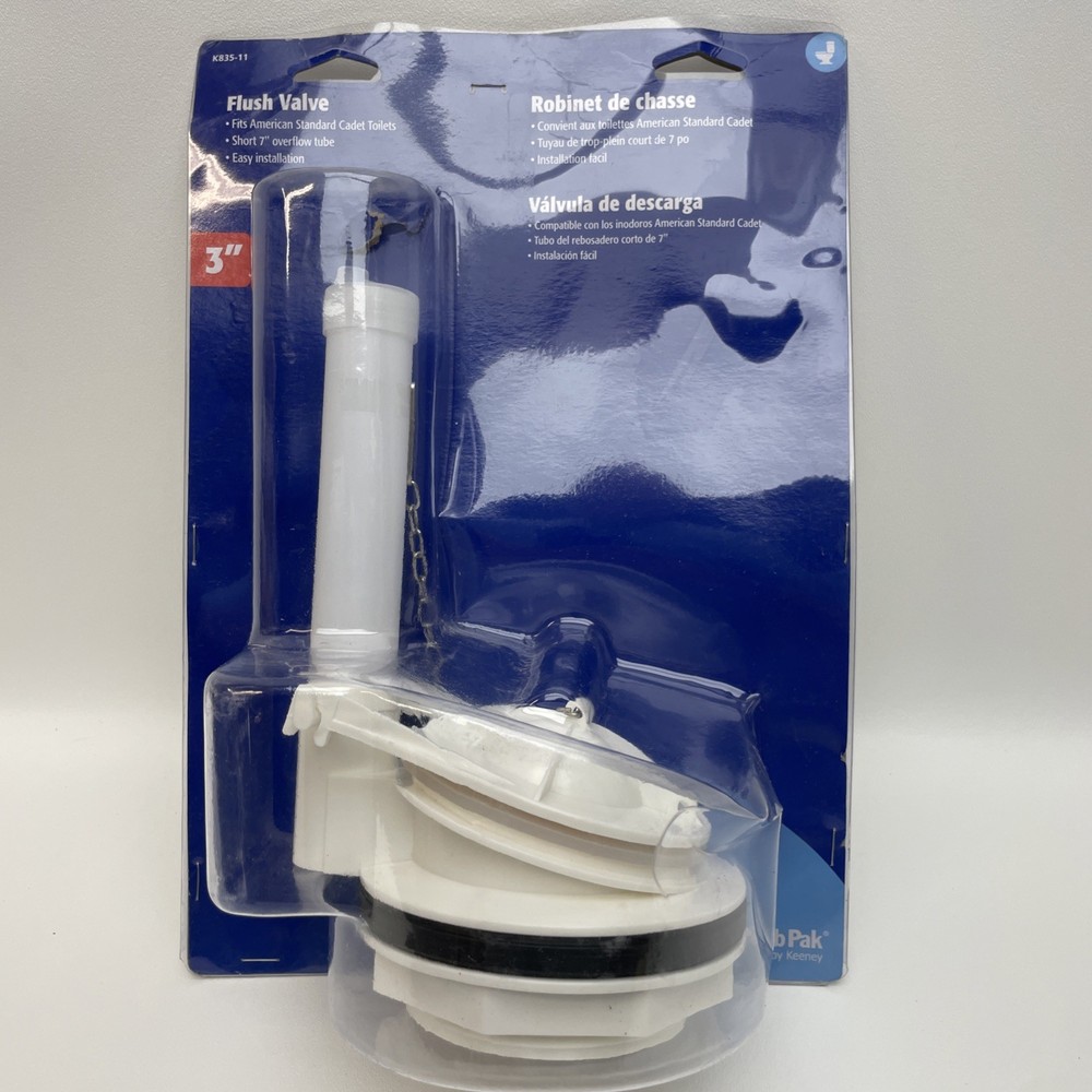 Keeney K835-11 Toilet Flush Valve for 3 in. American Standard Cadet - White
