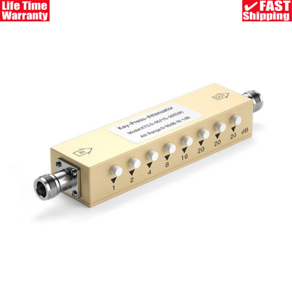10W 90DB 0-3GHz Variable Attenuator RF Attenuator RF Step Attenuator + Connector