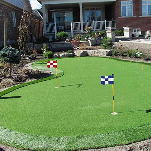KINGTOP Checkered Golf Flag with Plastic Insert Putting Green Flags for Yard ...