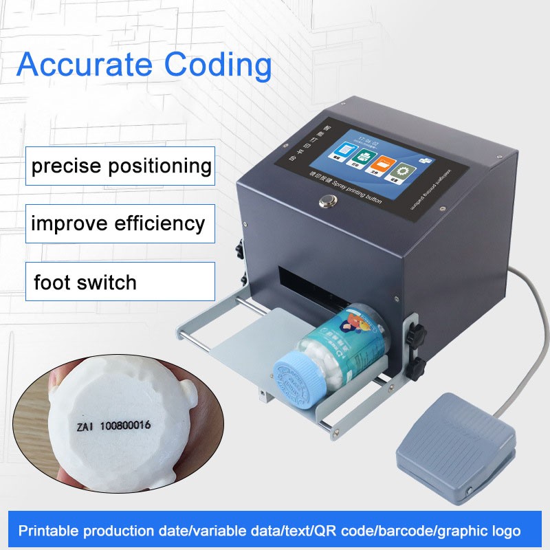 Desktop inkjet printer surface printing bottle batch number production date