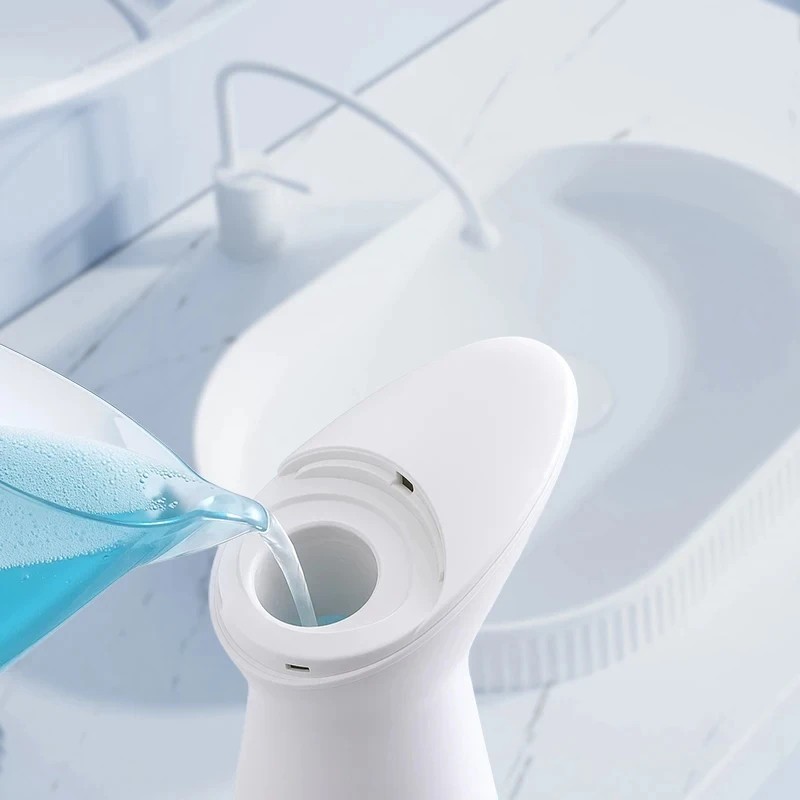 Touchless Automatic Sensor Hand Soap Dispenser White Waterproof ABS Bathroom
