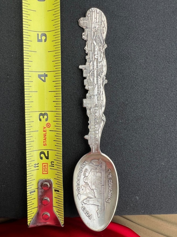 ANTIQUE STERLING "CHICAGO" SOUVENIR SPOON