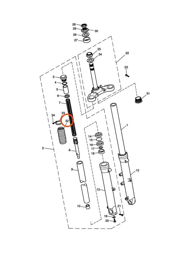 Triumph T2040349 - Genuine OEM Front Fork Gaiter / Boot