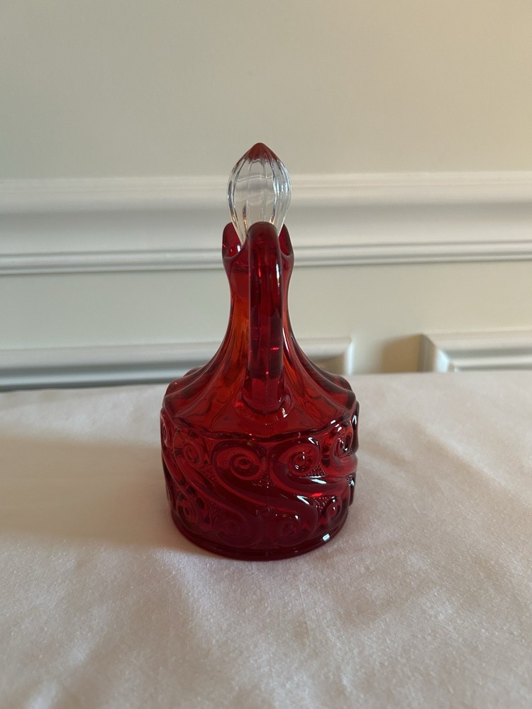 Fenton for L.G. Wright S Repeat Ruby Red Cruet with Clear Stopper MCM Vintage