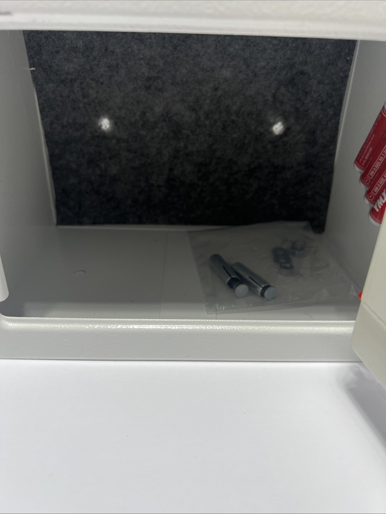 Small Safe Box Digital Electronic Security Safe Box for Home White