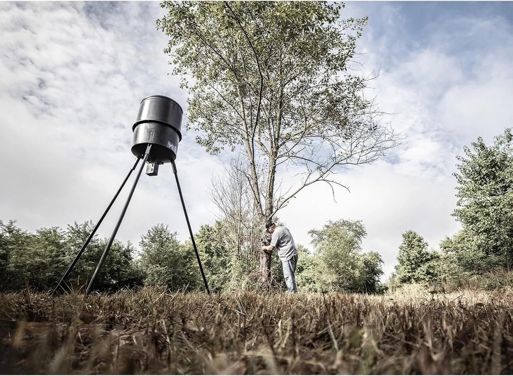 Quick-Set 270 lb Game Feeder with Digital Timer | Durable Tripod Corn/Pellet ...