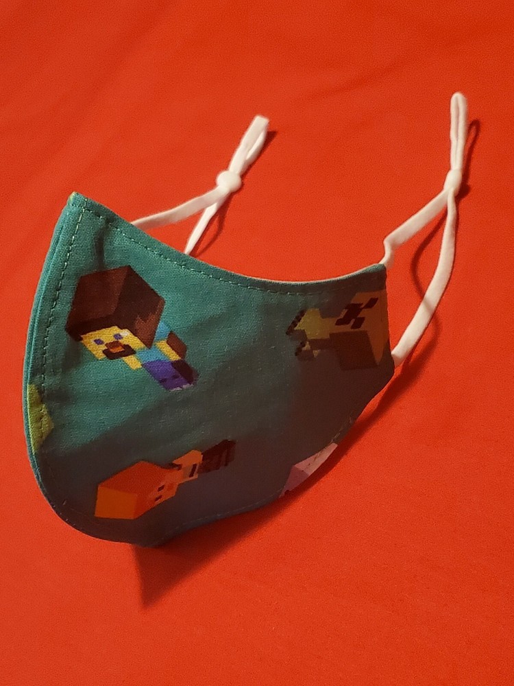 Kids Minecraft Adjustable Face Mask