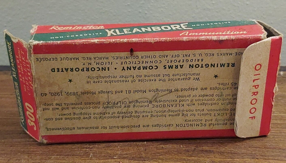 Vintage Remington Kleanbore 300 Savage Express EMPTY Ammunition Box w/ Insert