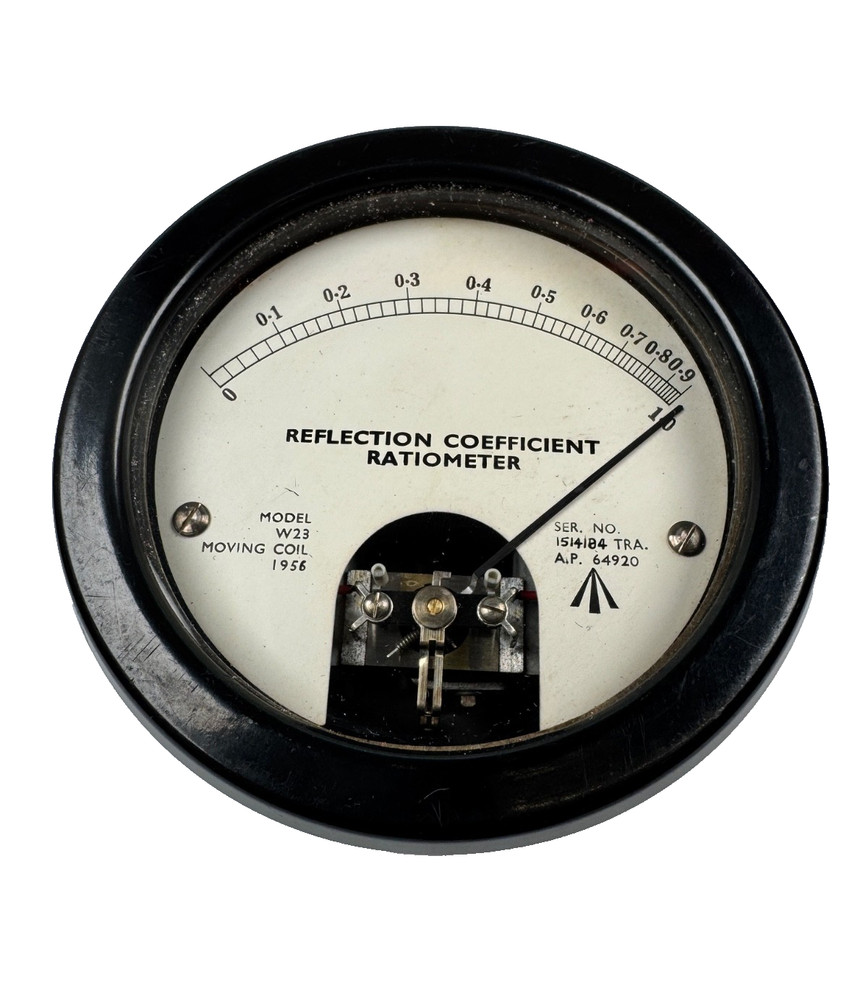 Moving Coil W23 Reflection Coefficient Ratiometer Dial Ex-MoD 1956