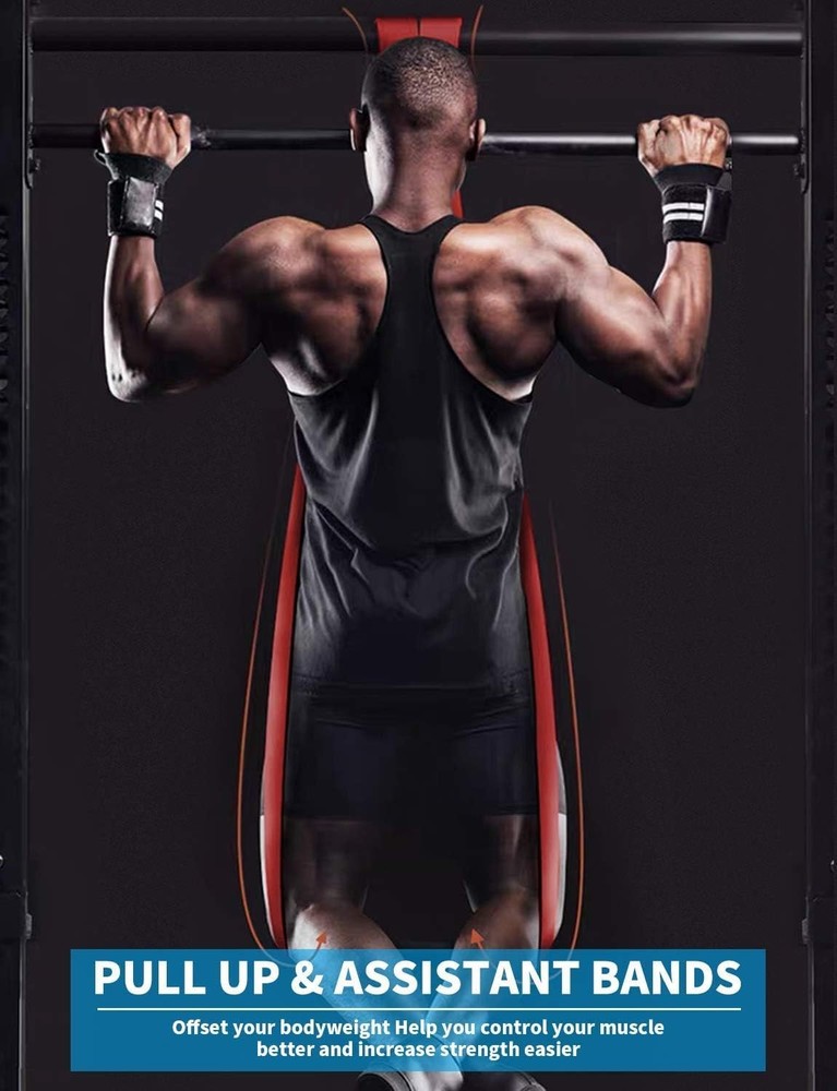 Pull Up Bands, Resistance Bands, Pull Up Assistance Bands Set for Men & Women, E