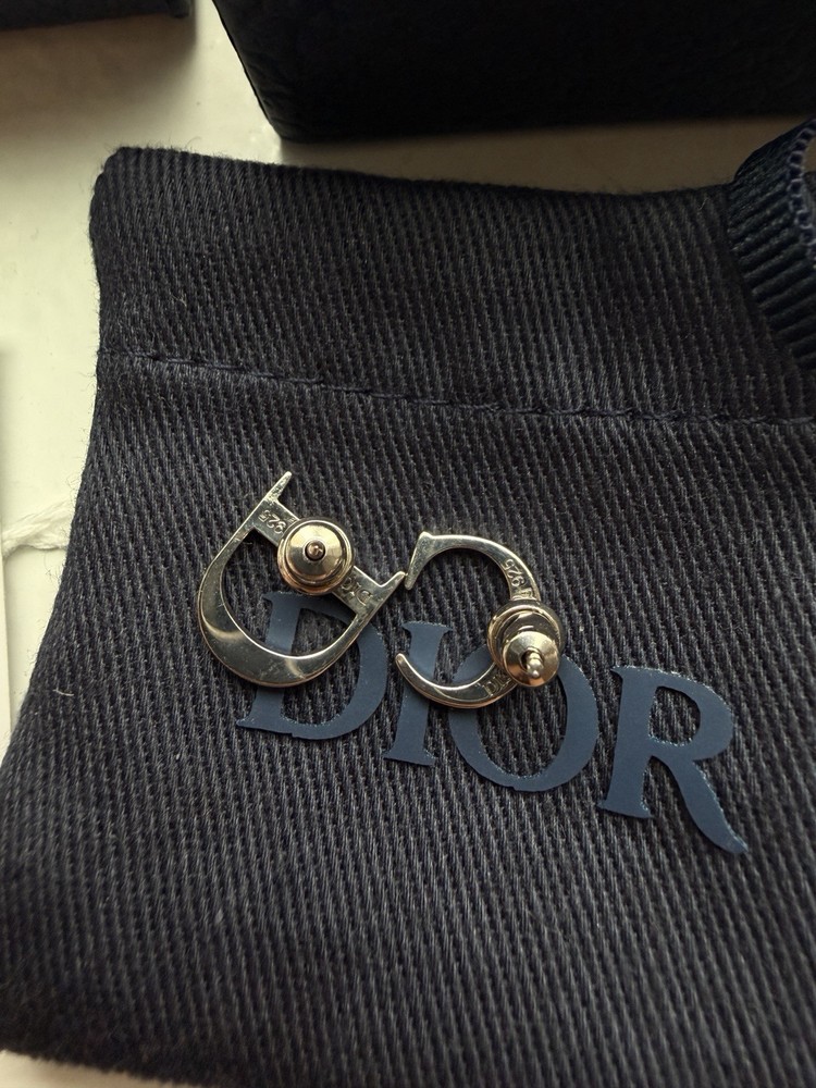 Dior Sterling Silver Stud Earring “C” “D”