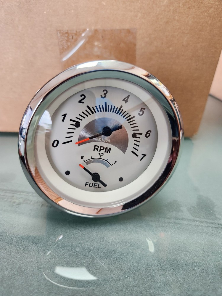 Teleflex Boat Multi-function Gauge 69171F | 3 1/4 Inch Silver White