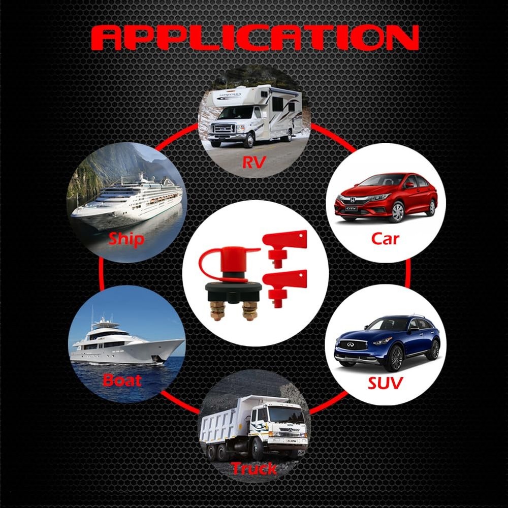 Ampper Battery Disconnect Switch 12V, Cut Off On-Off,