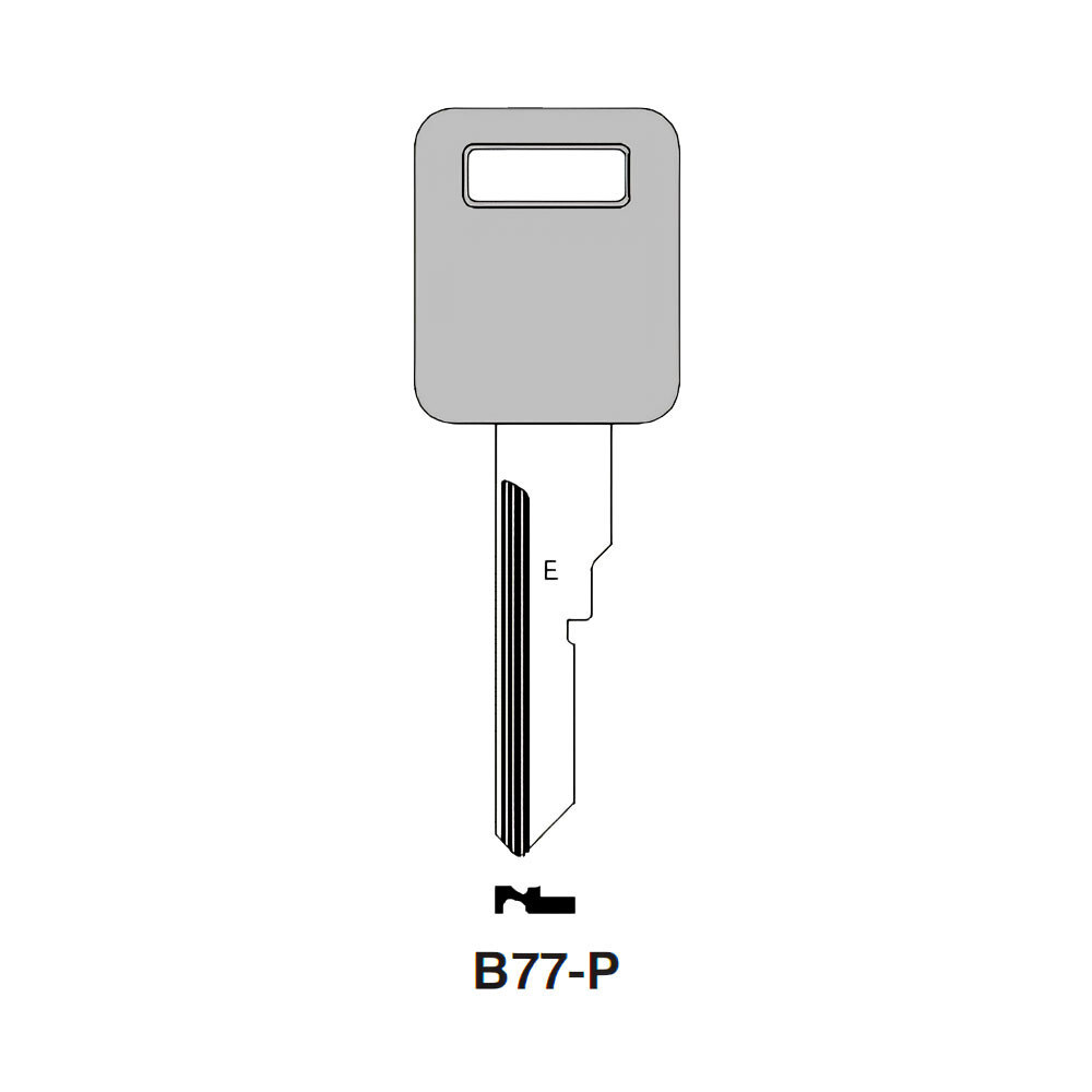 B77-PCBLU, B77-P, P1098EV-P Blue plastic head Key Blank
