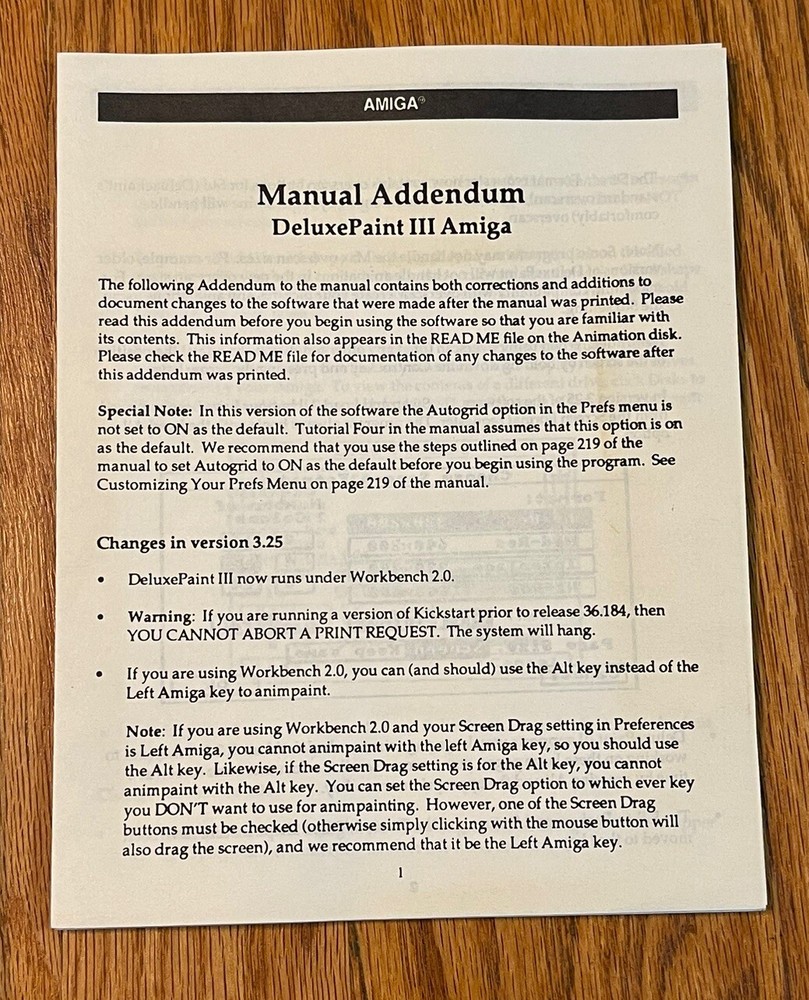 Deluxe Paint III Amiga Computer Software - With Original Box And Manuals!