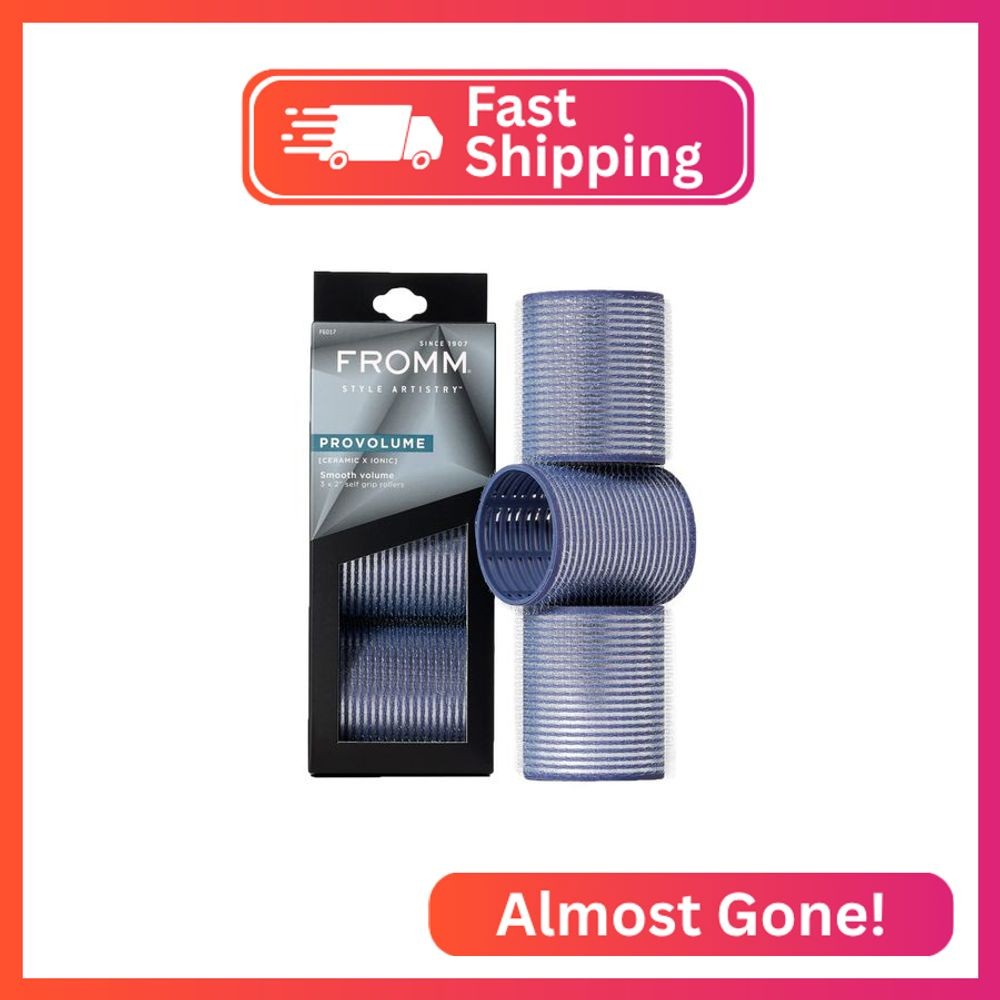 Fromm ProVolume 2" Self-Grip Ceramic Ionic Thermal Hair Rollers, 3 Count, Large