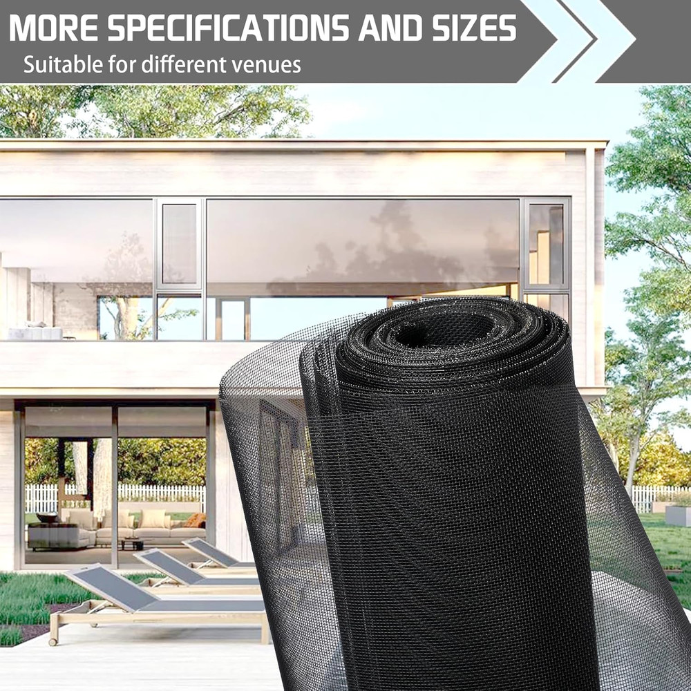 304 Black Stainless Steel Robust & Shielding Window Screen Replacement Mesh
