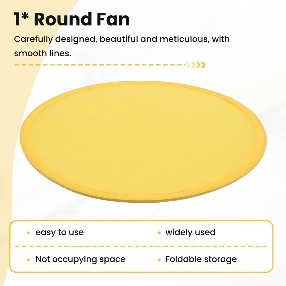 Foldable Round Fan-Yellow D2N84796
