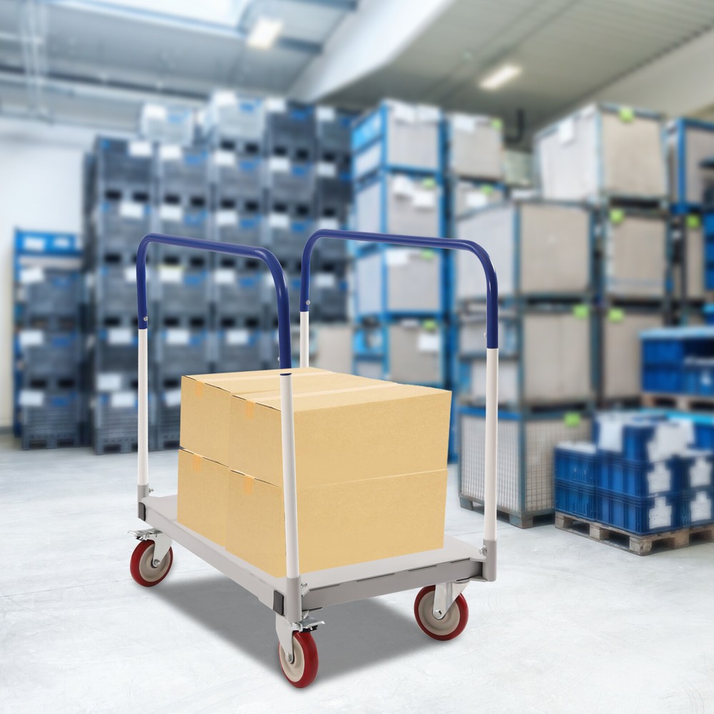 1500 lbs Professional Panel Cart Dolly Rectangular Low Noise with 5inch Caster