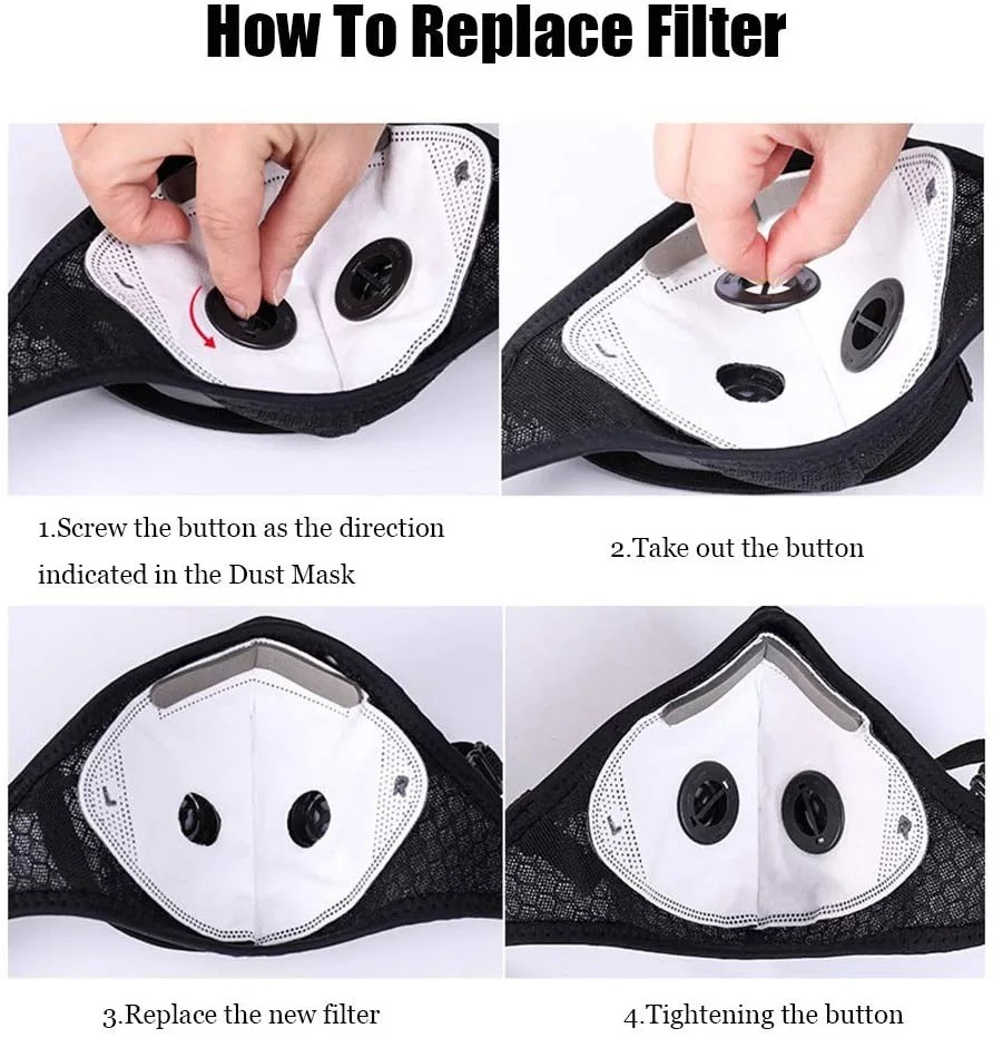 Washable & Reusable Half-Face Shield - Anti-Dust/Pollution Protective Facepiece