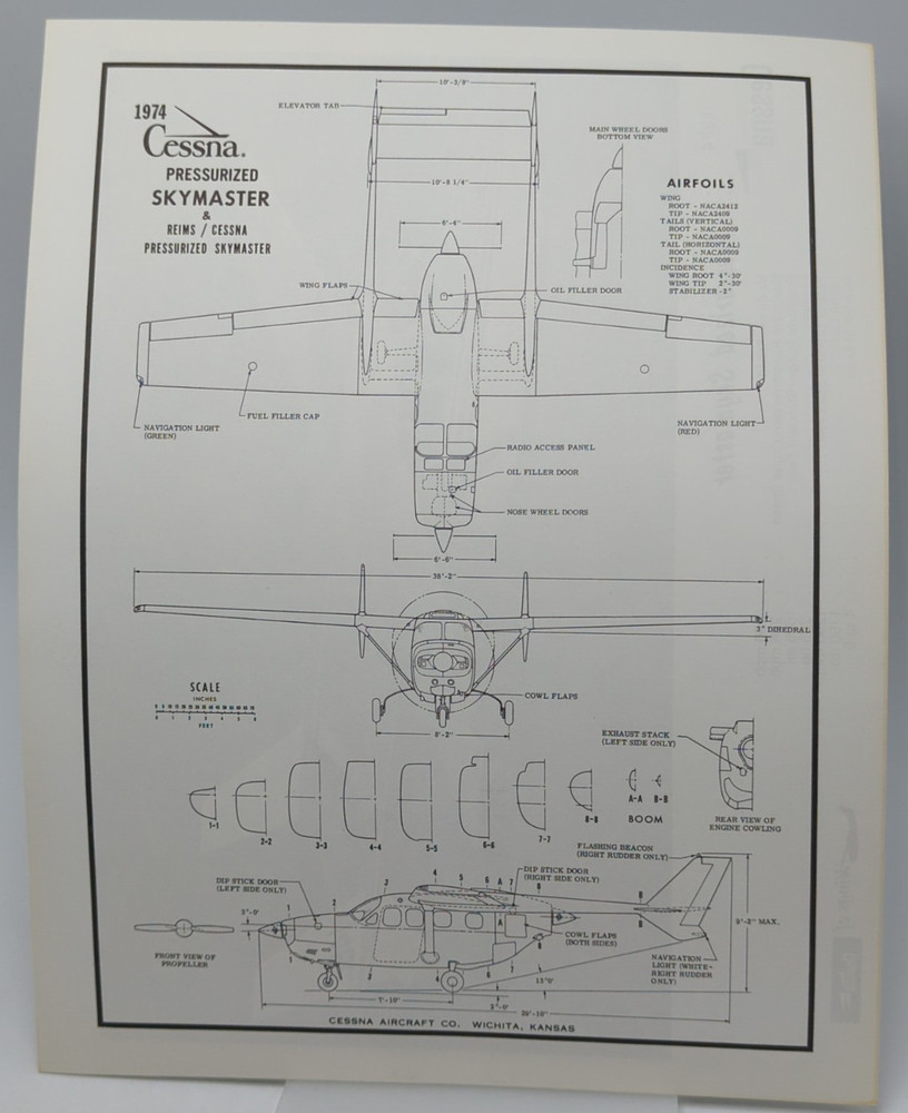 Cessna Skymaster 1974 Sales & Specification / Spec Info