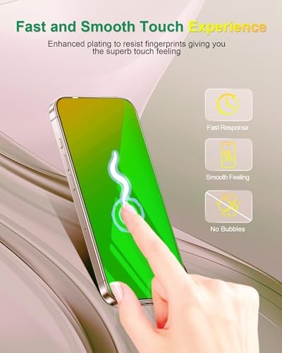 2 Pack for iPhone 16 Pro Privacy Screen Gradient Green for iPhone 16 Pro