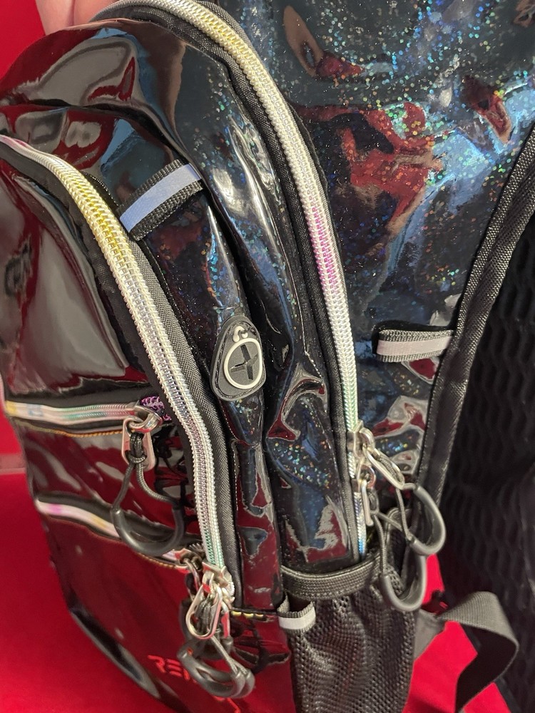 REINOS Hiking Hydration Backpack Black Multicolor Multiple Compartments Mesh