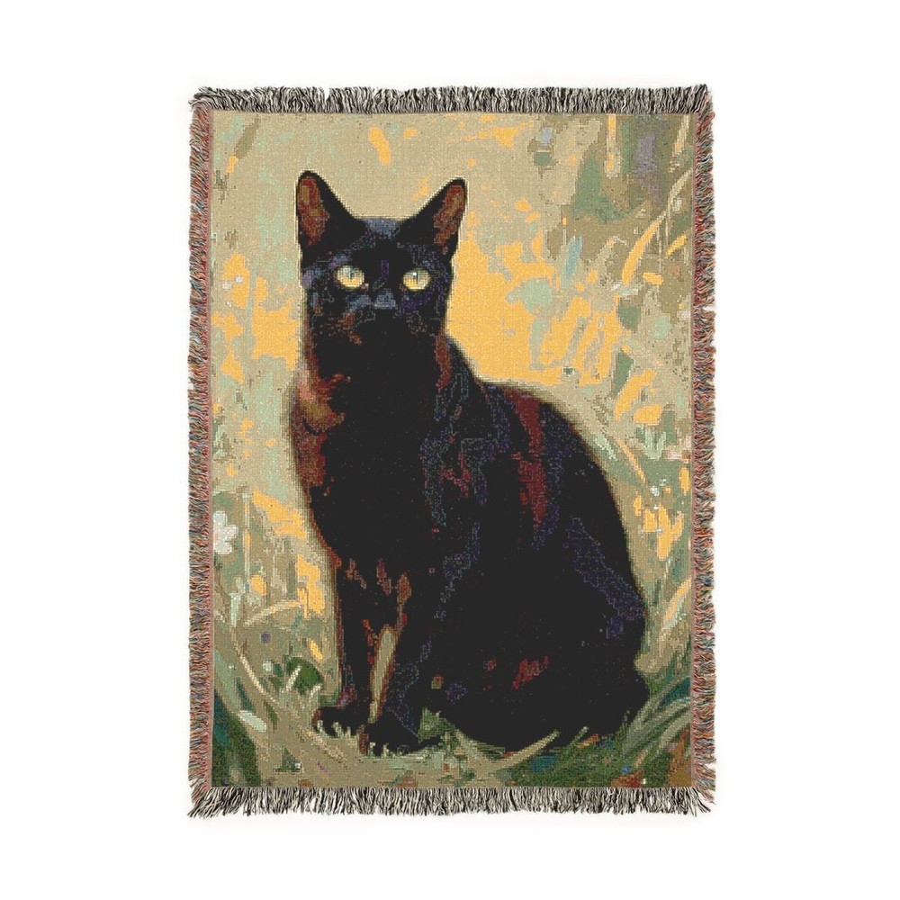 Burmese Cat Woven Throw Blanket