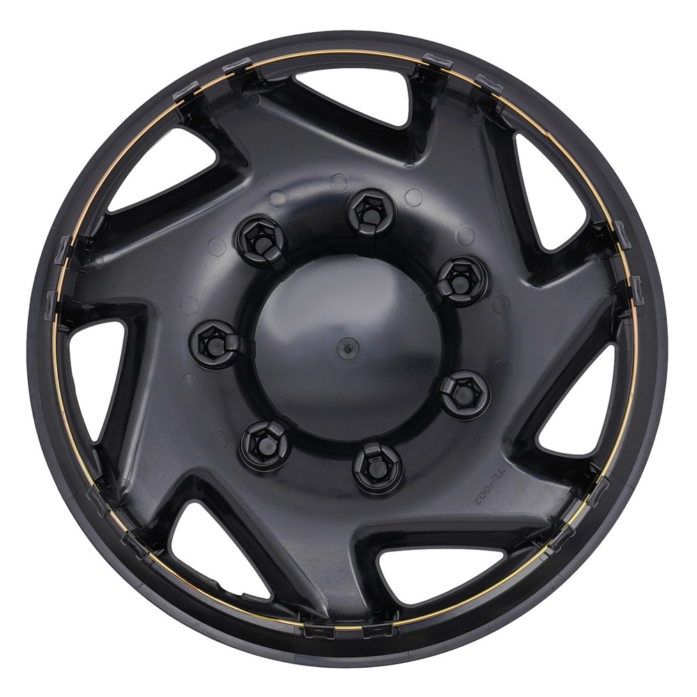 For Ford E250 E350 E450 Econoline 1999-2018 Black Hub Caps Rim Simulators 4pcs