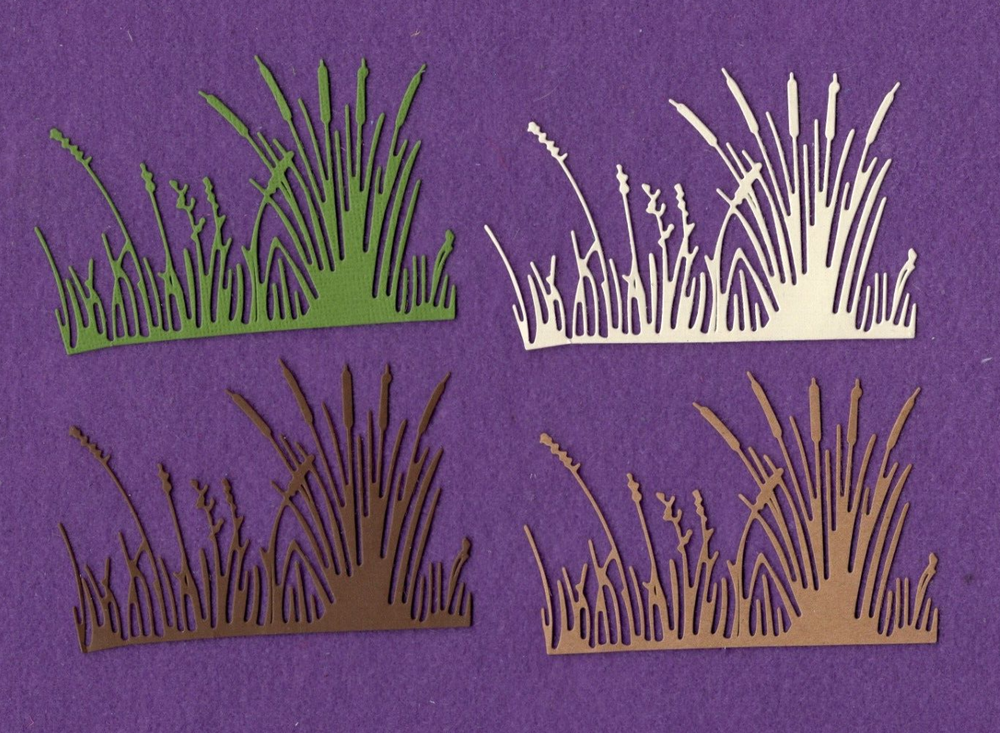CATTAILS # 3 die cuts Scrapbook cards