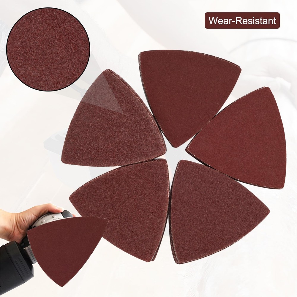 104Pcs Oscillating Multi-Tool Sanding Pads Kit, 2Pcs Triangle Pads...