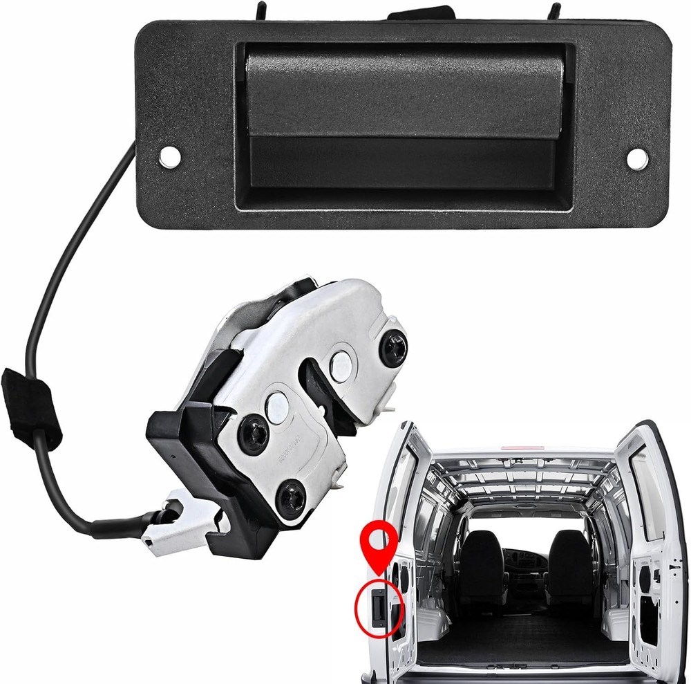 Rear Cargo Door Latch with Handle Left Driver Side for 1992-2019 Ford E150 E250