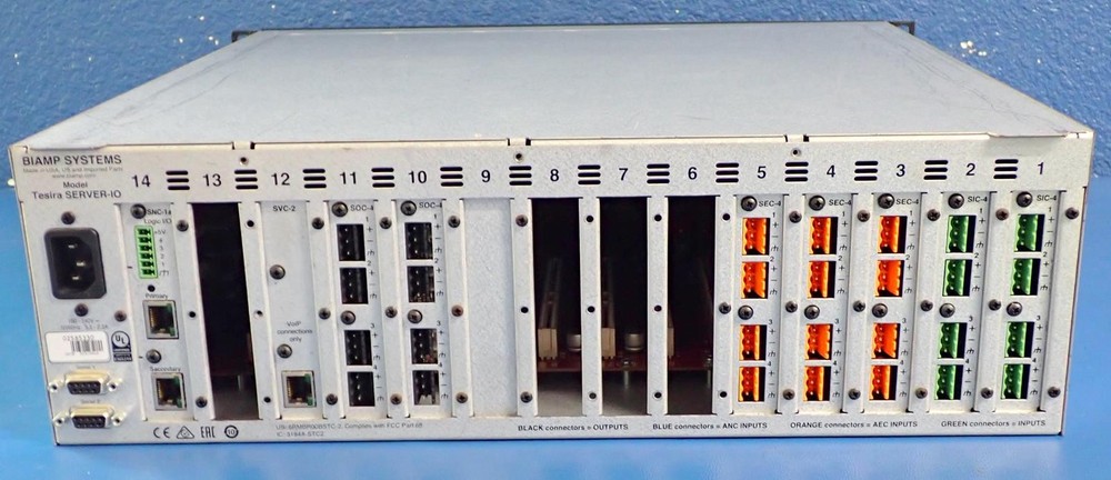 BIAMP TESIRA SERVER-IO Digital Audio Server Network