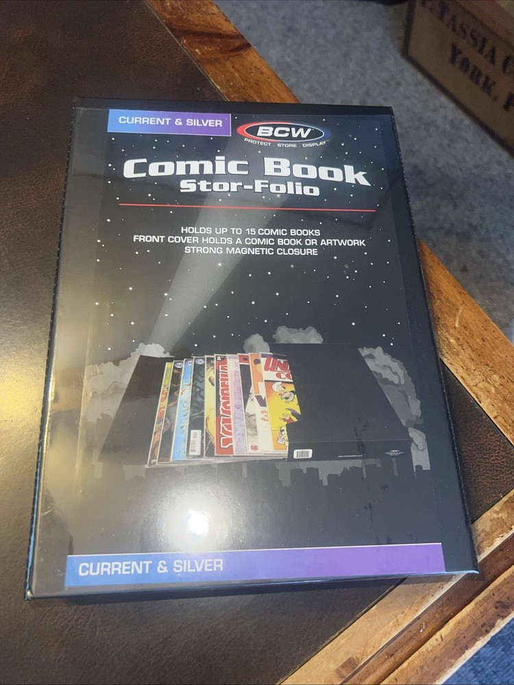 BCW 15 Comic Book Stor-Folio Storage Portfolio Box Case Current / Silver Age