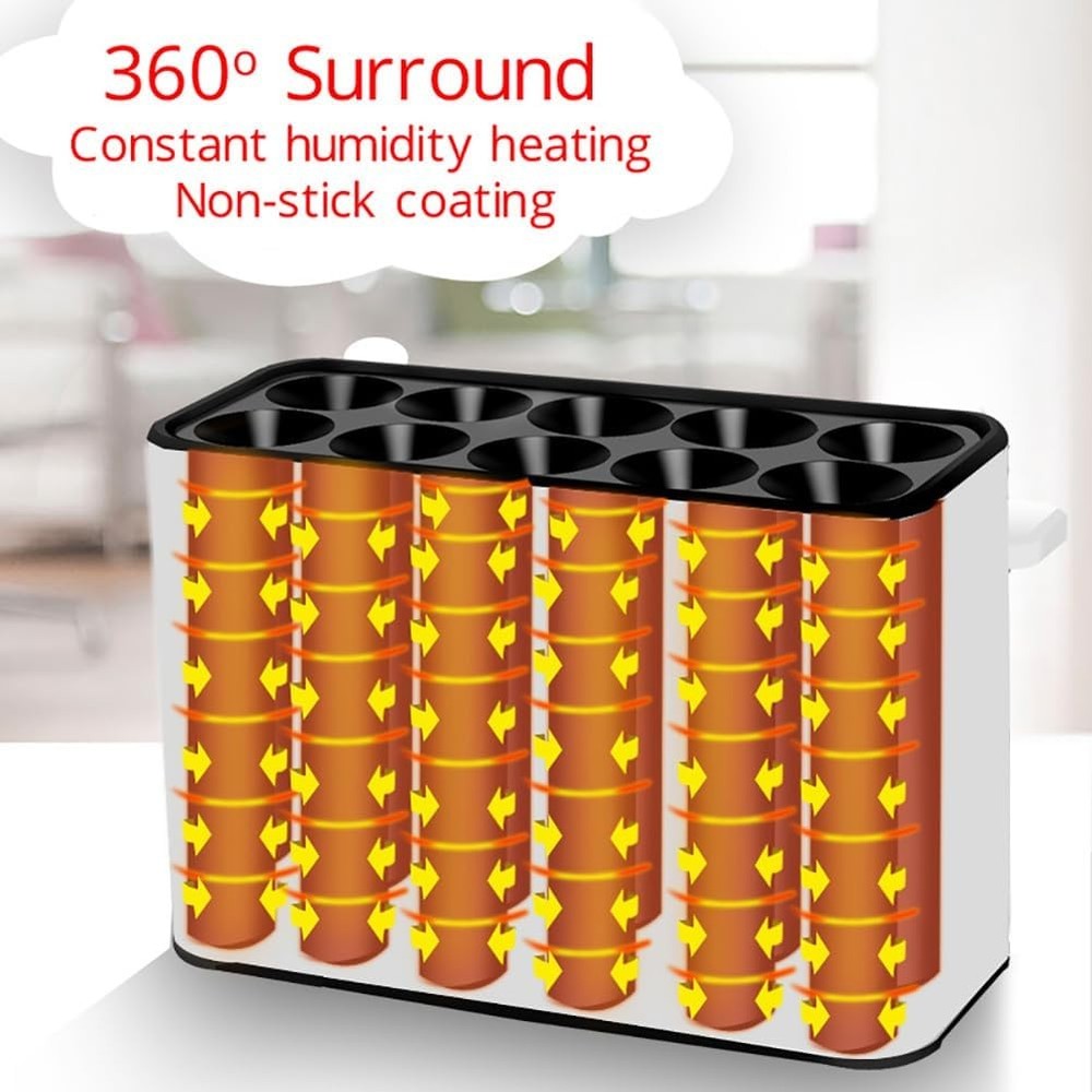 10 Tube Egg Roll Maker Omelette Maker for Making Egg Hot Dog Roll Egg Burger