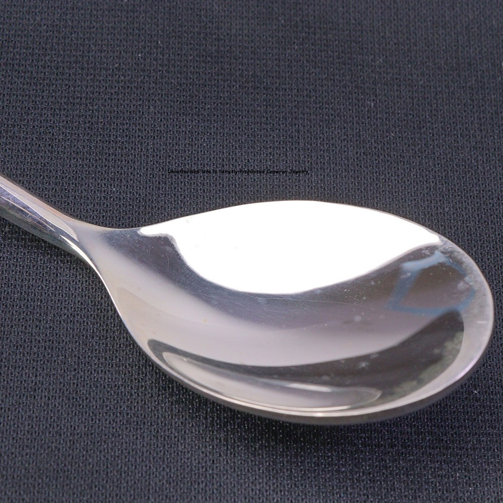 Solid S999 Fine Silver Healthy Tableware Bless Fu Handle Soup Spoon 6.1inch L